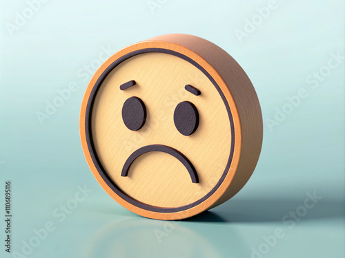 Sad face showing depression and despair
