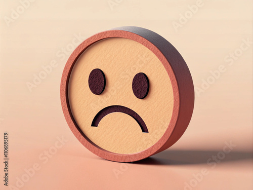 Sad face showing depression and despair