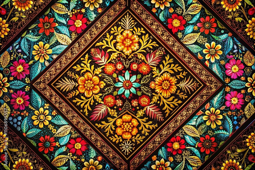 Elegant Silhouette Photography of a Beautiful Batik Pattern Featuring Symmetrical Floral Designs within a Creative Rhombus Shape, Perfect for Artistic and Cultural Themes Elegant Silhouette Photography of a Beautiful Batik Pattern Featuring Symmetrical Floral Designs within a Creative Rhombus Shape, Perfect for Artistic and Cultural Themes