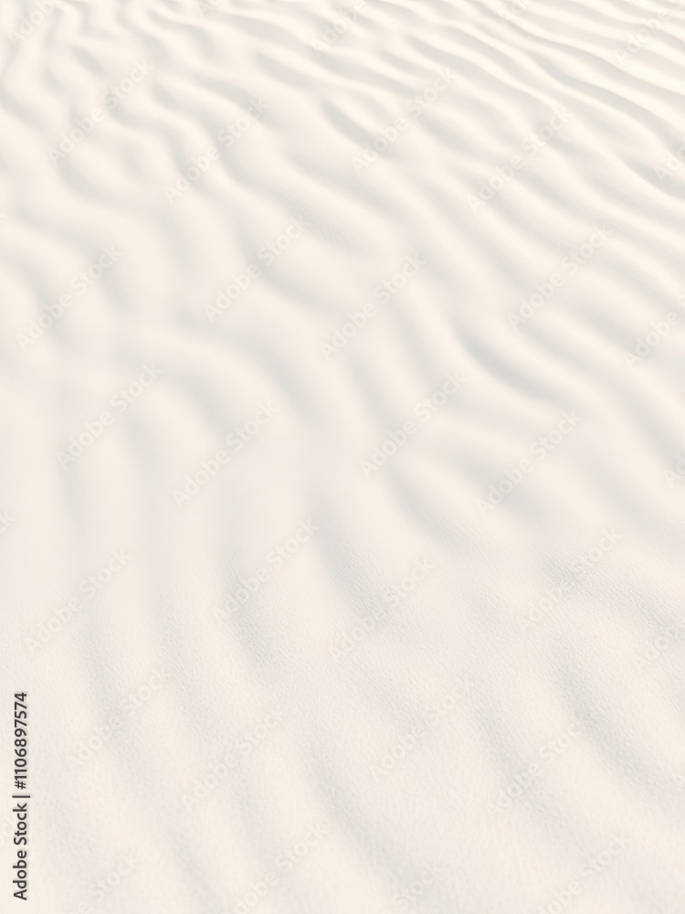 Obraz premium Soft white sand texture background with gentle wave patterns, coastal views, shoreline, calming landscape, serene atmosphere, beach scene