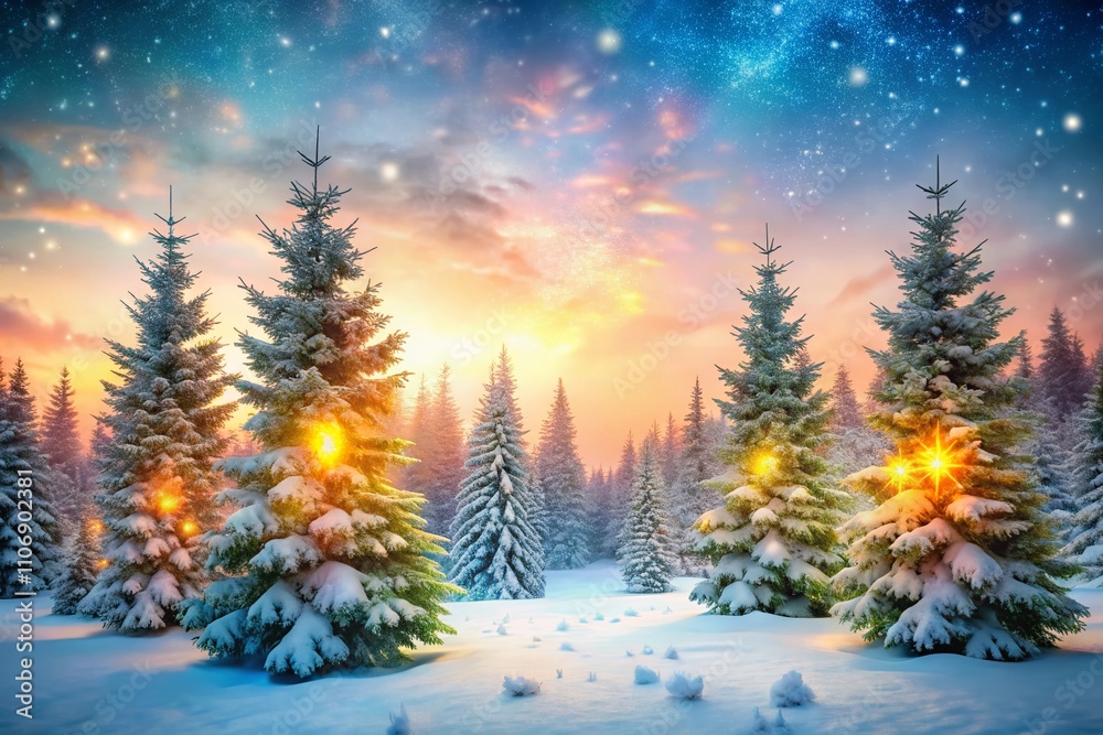 Enchanted Christmas Trees in the Forest: A Mystical Scene of Nature's Beauty and Wonder, Perfect for Holiday Decorations and Seasonal Celebrations Enchanted Christmas Trees in the Forest: A Mystical Scene of Nature's Beauty and Wonder, Perfect for Holiday Decorations and Seasonal Celebrations