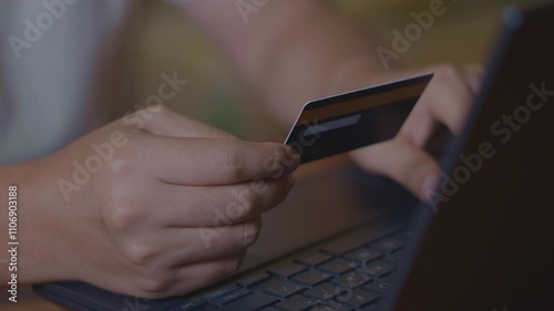 Digital Banking and Online Payment with Credit Card using Laptop