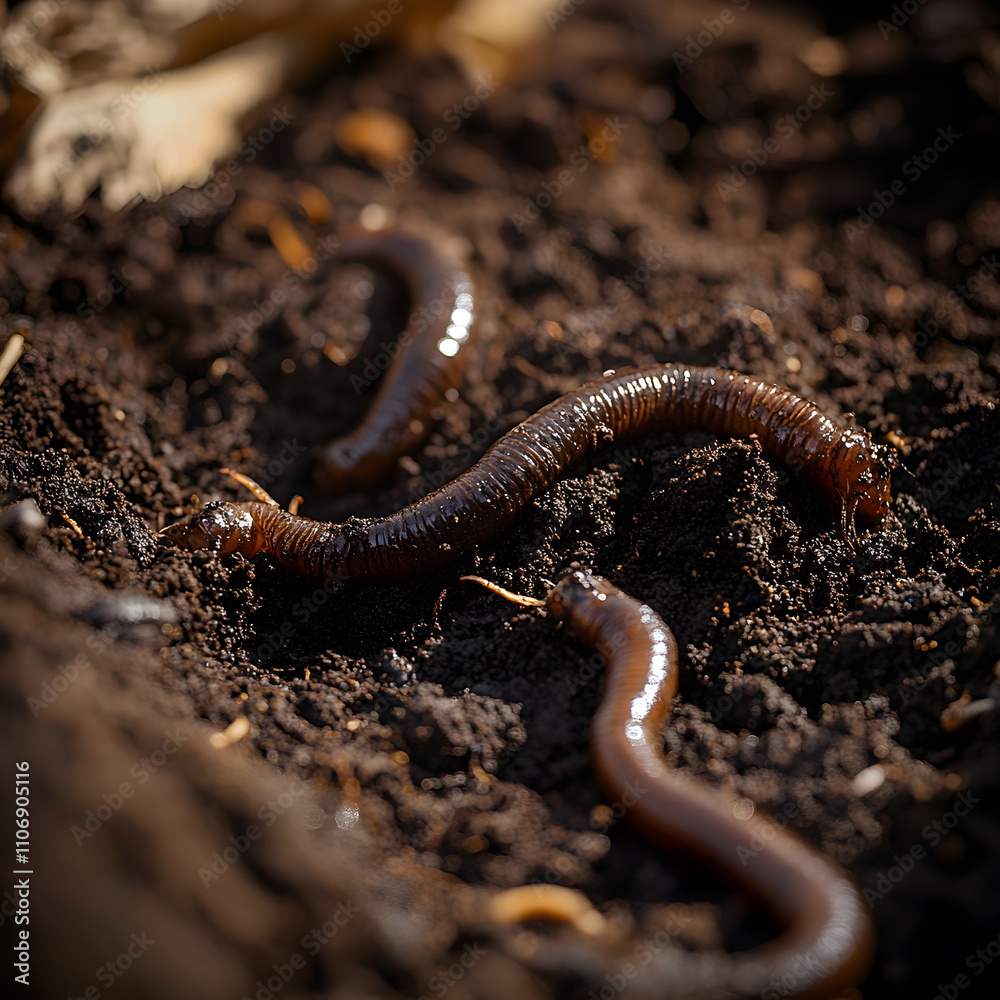 Worms in soil garden nature photography outdoor close-up ecosystem health and biodiversity insight Worms in soil garden nature photography outdoor close-up ecosystem health and biodiversity insight