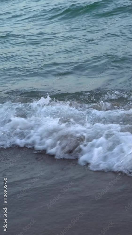 Soft waves and a gentle breeze on a sandy beach, creating a serene and meditative ambiance. Soft waves and a gentle breeze on a sandy beach, creating a serene and meditative ambiance.