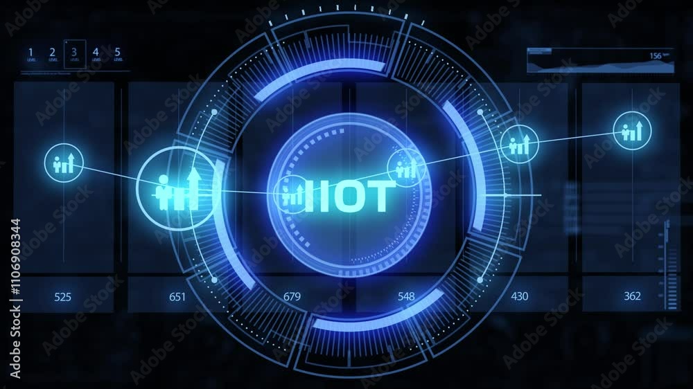 IIOT Industrial internet of things smart industry 4.0 technology concept.