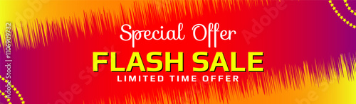 Flash sale special limited time offer sale banner template vector 
