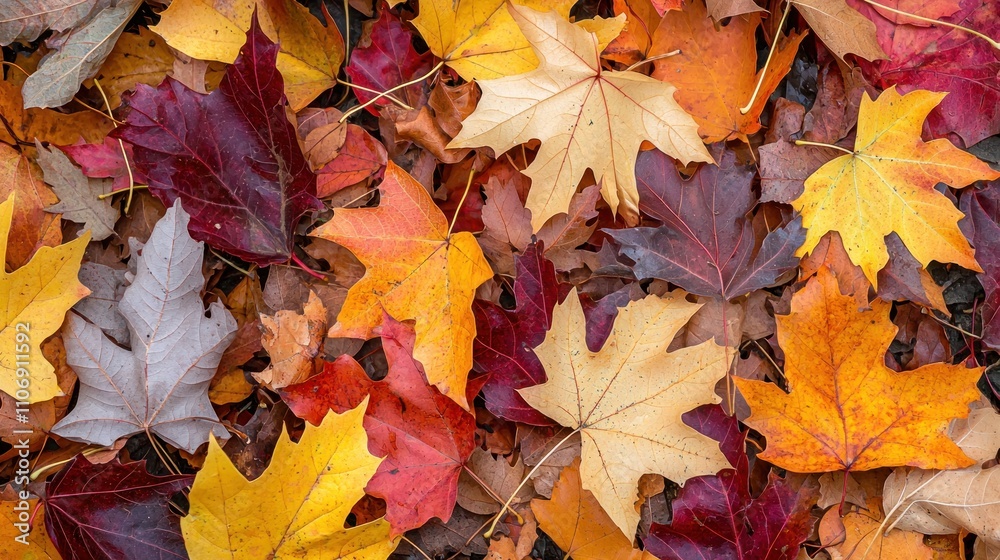 A close-up of colorful autumn leaves scattered on the ground, capturing the beauty of fall A close-up of colorful autumn leaves scattered on the ground, capturing the beauty of fall