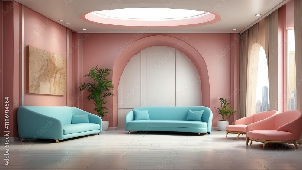 3D depiction of the interior background 3D depiction of the interior background