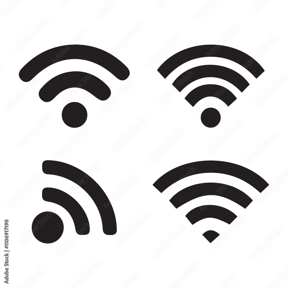 Wifi icon set. Wireless symbol collection. Internet sign..vector illustration Wifi icon set. Wireless symbol collection. Internet sign..vector illustration