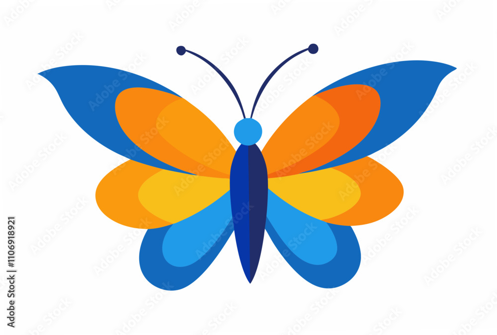 Obraz premium butterfly on white background
