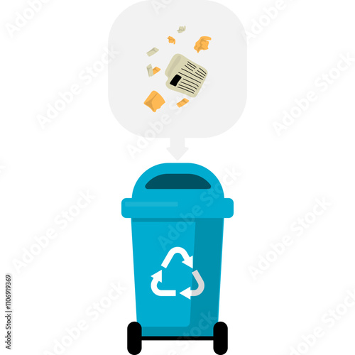 Sorting Garbage Illustration