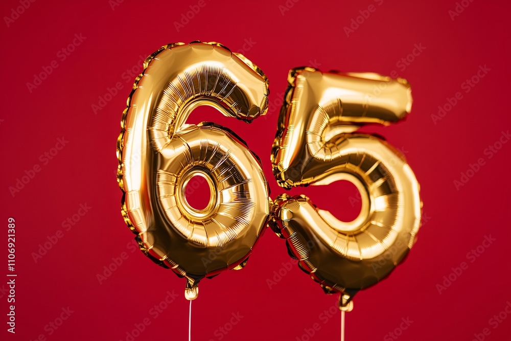 Gold balloon shaped like 