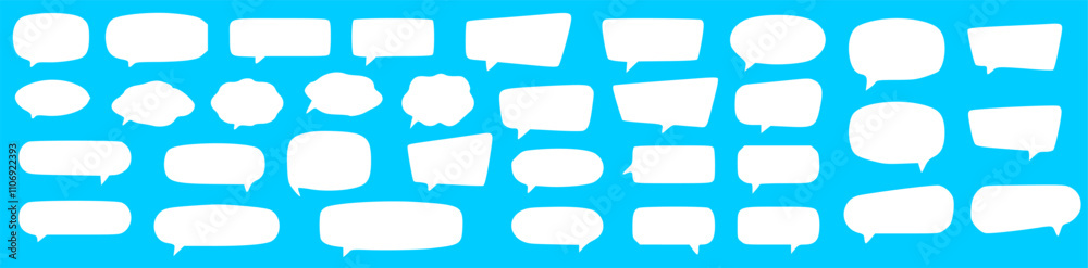 Set of speech bubbles. Speak bubble text, cartoon chatting box, message box. Blank empty vector white speech bubbles. Cartoon balloon word design.
Set of speech bubbles. Speak bubble text, cartoon chatting box, message box. Blank empty vector white speech bubbles. Cartoon balloon word design.