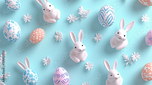 Happy Easter background, card, poster. Vector