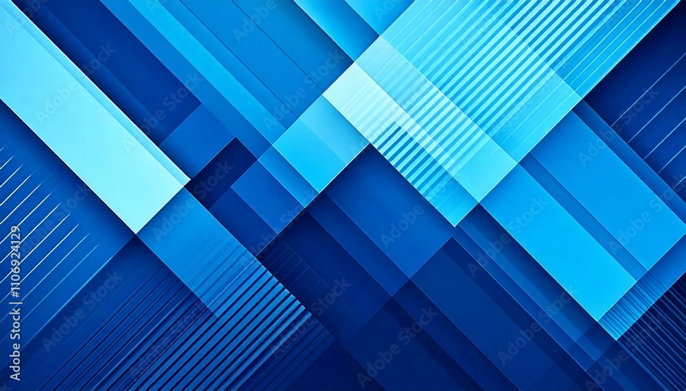 Obraz premium abstract geometric blue shapes