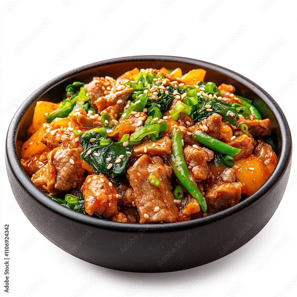 Delectable Korean Side Dish Jeon Macro Shot on Isolated White Background Delectable Korean Side Dish Jeon Macro Shot on Isolated White Background