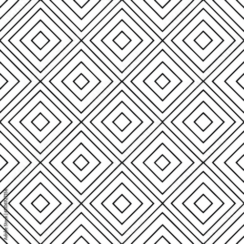 This seamless geometric diamond pattern design is perfect for textiles and fabric projects. It features vibrant and contemporary elements, creating a stylish and modern look.