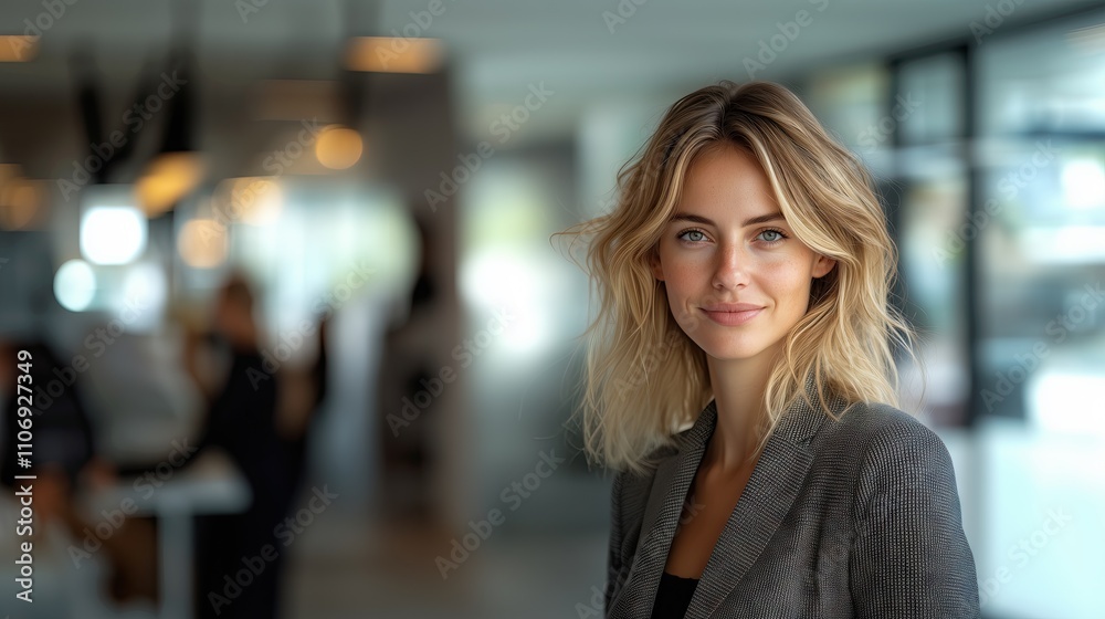 successful female executives walk confidently through a modern and beautiful office successful female executives walk confidently through a modern and beautiful office