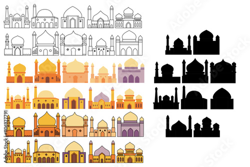 mosque Building illustration