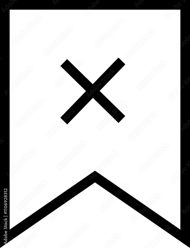 Obraz premium Bookmark and favourite outline Vector Icon. Premium Quality Designs Element For Mobile app and Website. Save ribbon icons button isolated on transparent background. Social media and ui symbol sign.