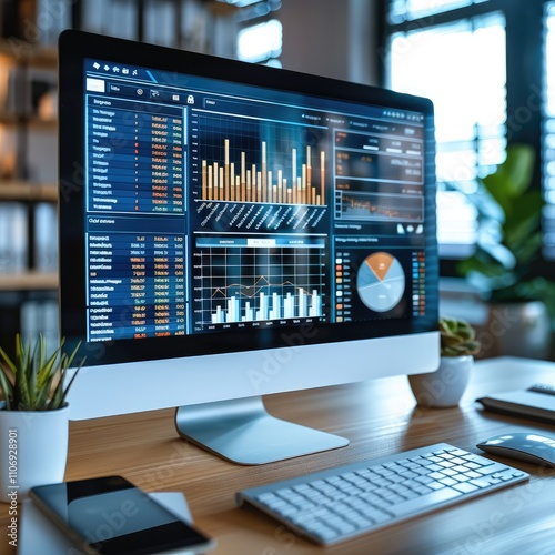 Dashboards are displayed on the computer screen, and one of the largest ones is convention rate.
