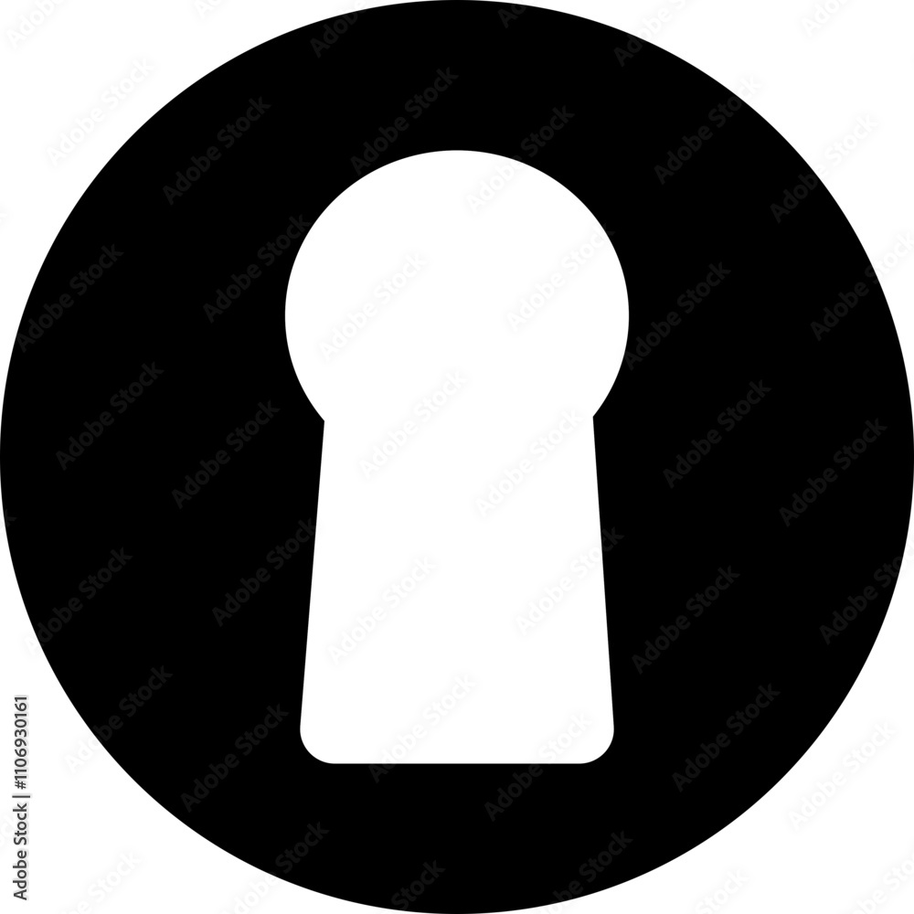 Door key hole icon. Security protection concept in trendy flat style. Door open, padlock symbol. Password symbol sign vector illustration silhouette isolated on transparent background. Door key hole icon. Security protection concept in trendy flat style. Door open, padlock symbol. Password symbol sign vector illustration silhouette isolated on transparent background.