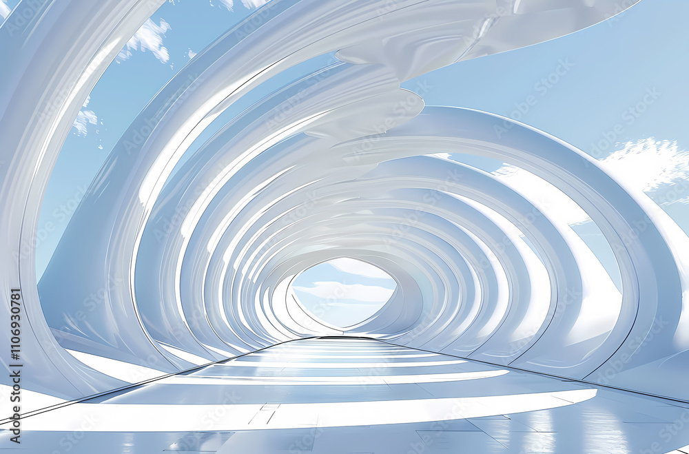 Fototapeta premium Minimal architectural space