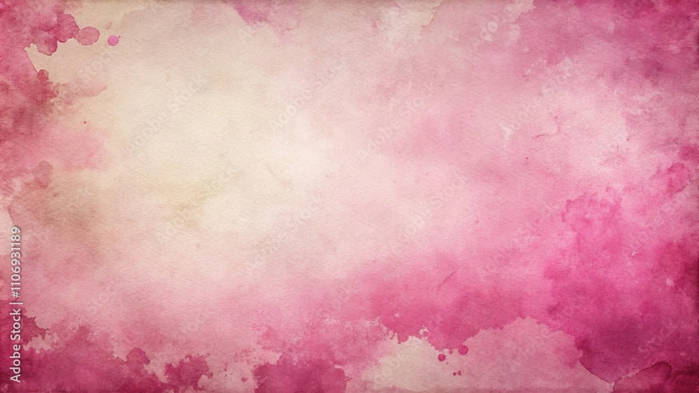 Obraz premium Abstract Pink and Beige Watercolor Wash Background Texture
