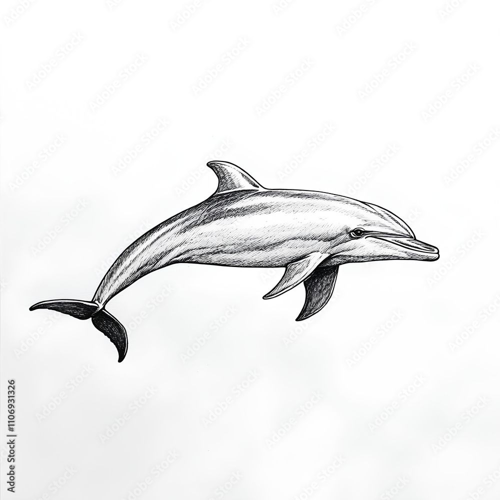 Fototapeta premium dolphin isolated on white