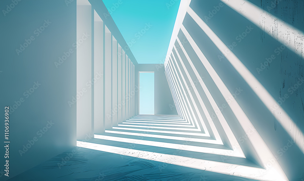 Fototapeta premium Minimal architectural space