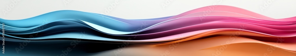 Fototapeta premium Abstract Colorful Waves in Soft Gradients