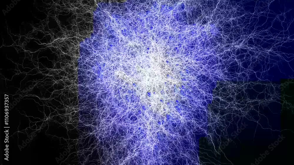 Lightning bolt energy in blue color. 2D rendering abstract pattern Lightning bolt energy in blue color. 2D rendering abstract pattern