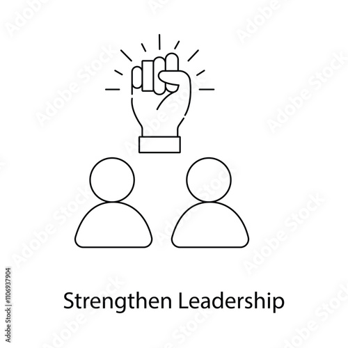 Strengthen Leadership Icon. Vector Icon Design