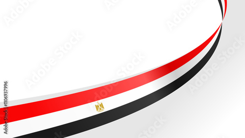 waving egypt flag vector background with copy space for text. egypt national day