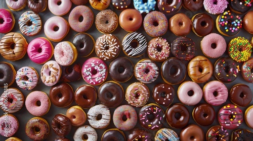 Grid of Donuts photo