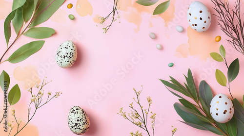 Happy Easter background, card, poster. Vector