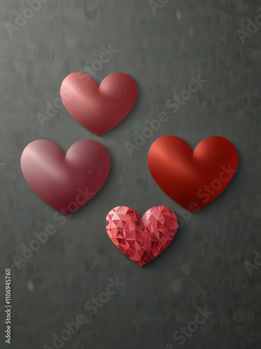 red heart on a wooden background