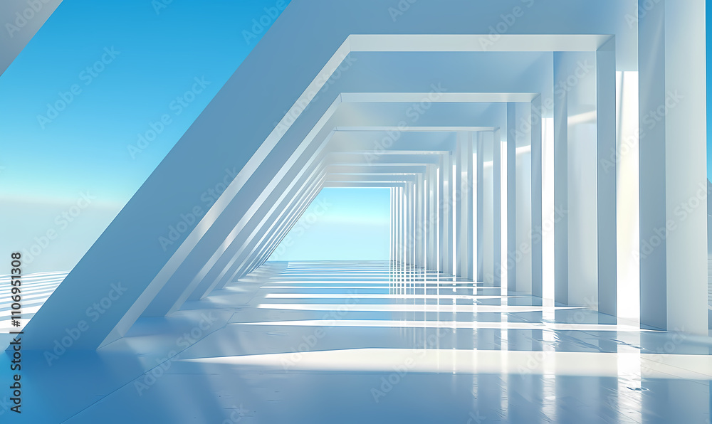 Naklejka premium Minimal architectural space