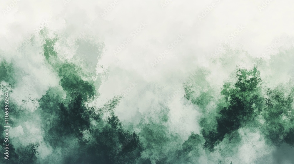 Fototapeta premium Abstract Wallpaper Evoking a Forest Scene With Gentle Green Tones and a Soft Atmospheric Texture