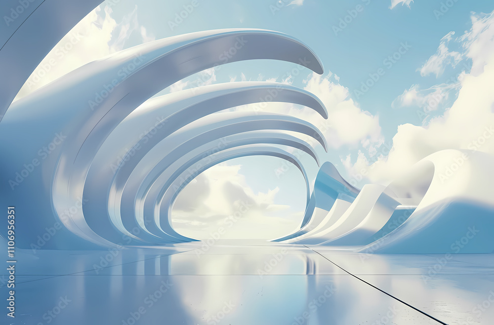 Obraz premium Minimal architectural space