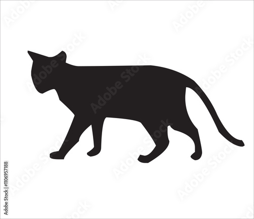 This is cat silhouette vector design