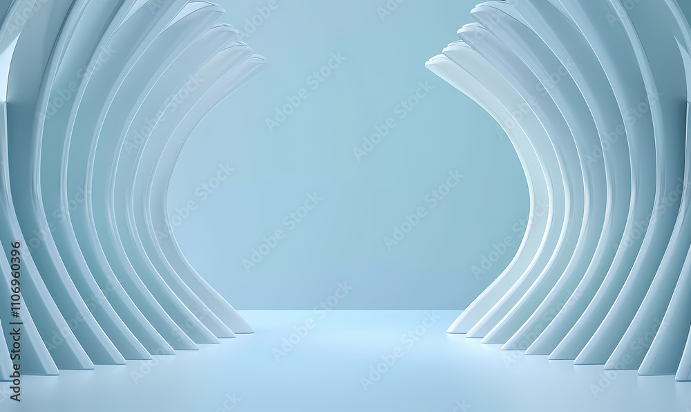 Naklejka premium Minimal architectural space