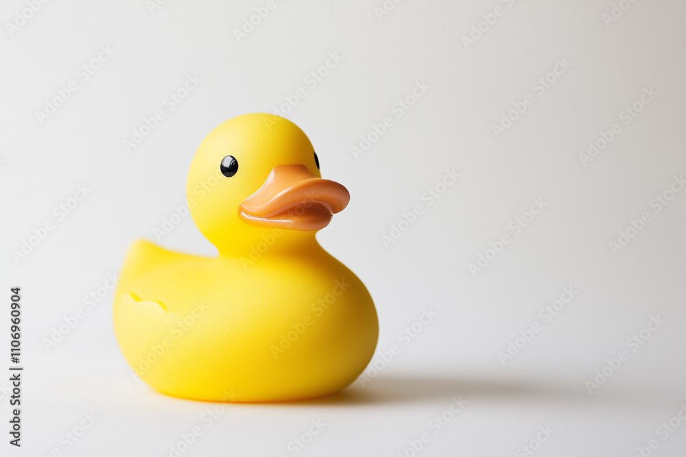 Selective focus yellow rubber deck isolated on white background, Floating inflatable yellow duck on white. Selective focus yellow rubber deck isolated on white background, Floating inflatable yellow duck on white.