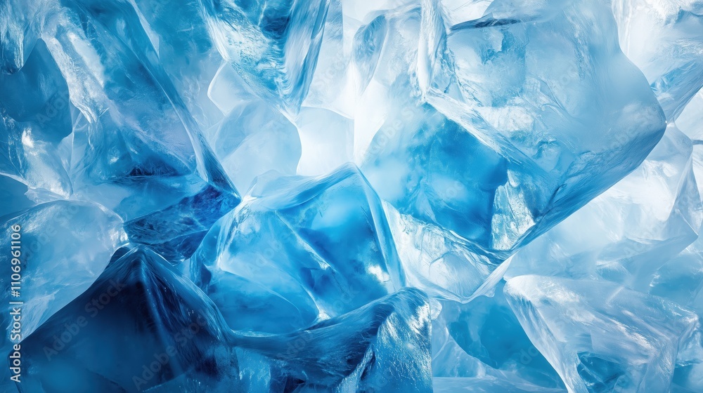 Abstract blue ice texture with intricate patterns Abstract blue ice texture with intricate patterns