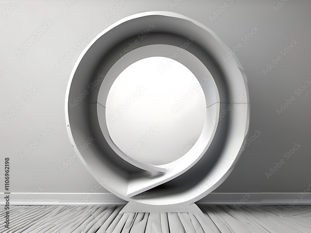 Abstract 3D Rendering of Arch Bending realistic modern Abstract 3D Rendering of Arch Bending realistic modern