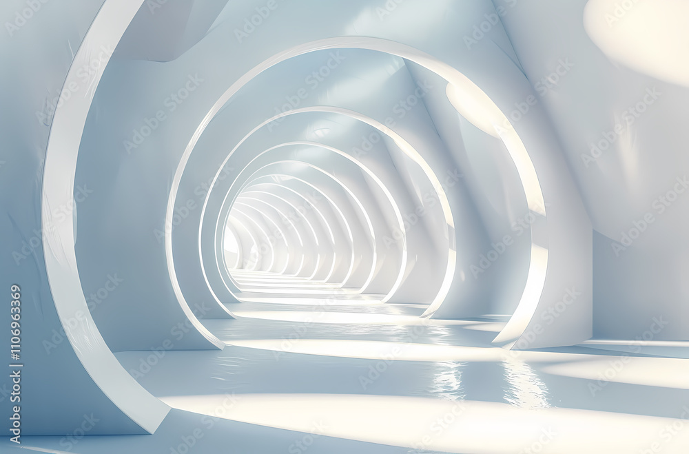Fototapeta premium Minimal architectural space