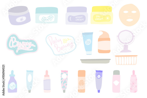 skincare flat illustration