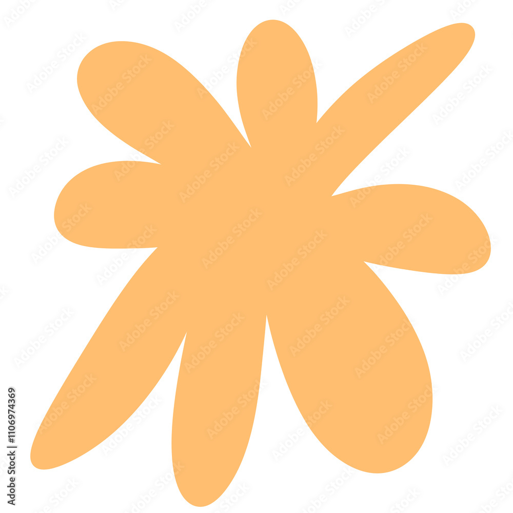 Abstract shape summer flower shape element design Abstract shape summer flower shape element design