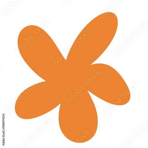 Abstract summer flower shape symbol