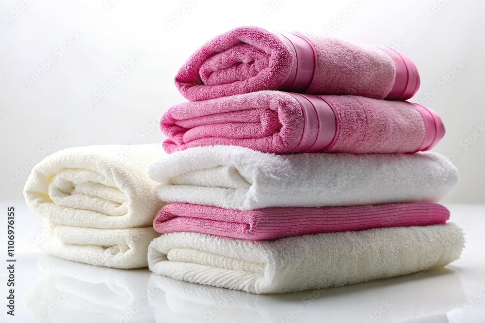Soft Pink & White Bath Towels: Clean, Cozy, & Hygienic Bathroom Essentials Soft Pink & White Bath Towels: Clean, Cozy, & Hygienic Bathroom Essentials